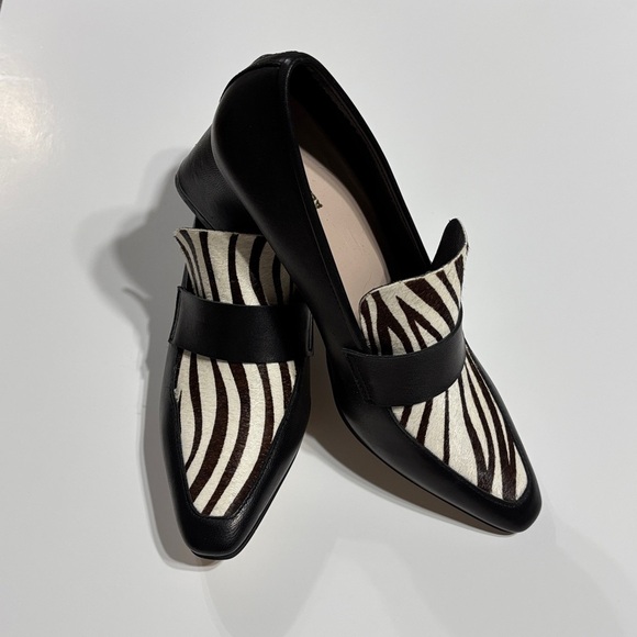 Women’s All Black Pony Hair Shoes Size 8